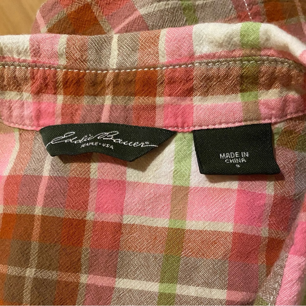 Eddie Bauer Multicolor Plaid Button Down Shirt - Picture 2 of 4